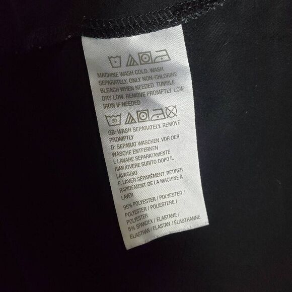 Susan Graver Black Cold Shoulder Tiered Ruffle Tunic Top Size M - Picture 5 of 6